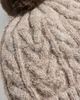 Hat Attack Hat Attack Alpine Cable Beanie With Pom Taupe One - 4
