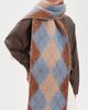 Hat Attack Hat Attack Argyle Scarf Brown/Blue One - 3