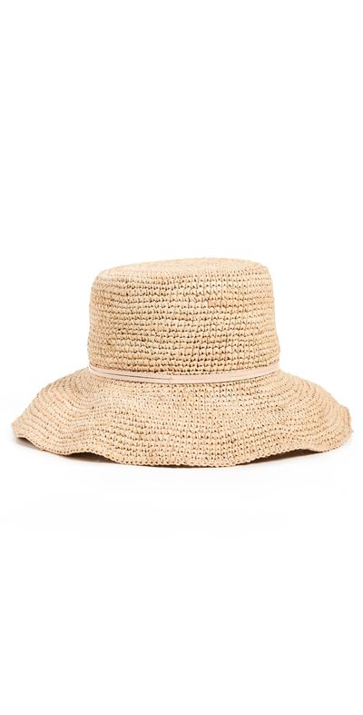 Hat Attack Hat Attack Betty Crochet Bucket Hat Natural/Tan One