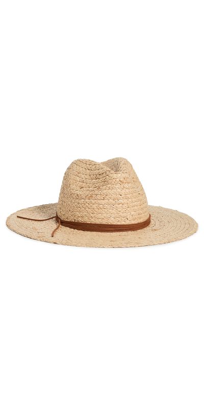 Hat Attack Hat Attack Braided Raffia Continental Hat Natural/Tobacco One