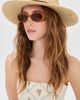 Hat Attack Hat Attack Braided Raffia Continental Hat Natural/Tobacco One - 3