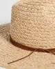 Hat Attack Hat Attack Braided Raffia Continental Hat Natural/Tobacco One - 4