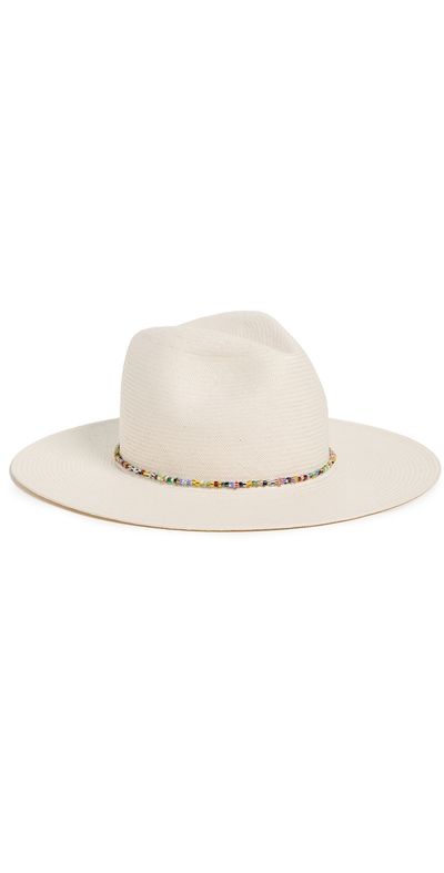 Hat Attack Hat Attack Charlotte Traveler Raffia Hat White/Multi One