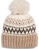Hat Attack Hat Attack Fair Isle Knit Beanie Ivory/Taupe Combo One - 1