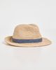 Hat Attack Hat Attack Frankie Fedora Hat Natural/Denim One - 2