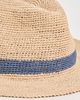 Hat Attack Hat Attack Frankie Fedora Hat Natural/Denim One - 4