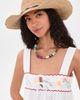 Hat Attack Hat Attack Millie Continental Hat Natural/Multi One - 3
