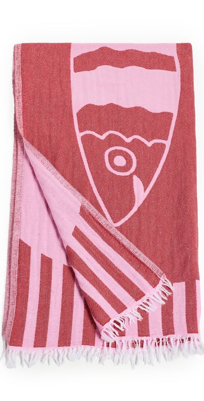 Hat Attack Hat Attack Novelty Turkish Towel Pink/Red One