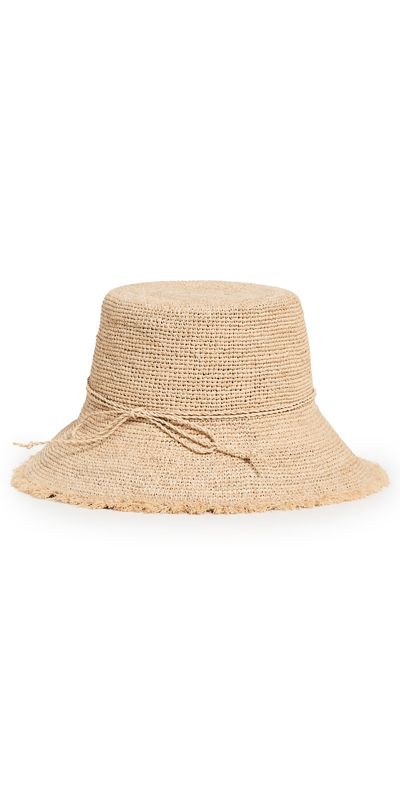 Hat Attack Hat Attack Packable Raffia Bucket Hat Natural One