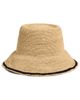Hat Attack Hat Attack Stripe Edge Modern Crochet Bucket Hat Natural/Black One - 1