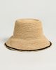 Hat Attack Hat Attack Stripe Edge Modern Crochet Bucket Hat Natural/Black One - 2