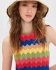 Hat Attack Hat Attack Stripe Edge Modern Crochet Bucket Hat Natural/Black One - 3