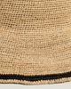Hat Attack Hat Attack Stripe Edge Modern Crochet Bucket Hat Natural/Black One - 4