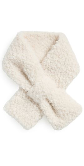 Hat Attack Hat Attack Teddy Sherpa Pull Thru Scarf Ivory One
