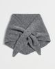 Hat Attack Hat Attack Triangle Wool Knit Scarf Grey One - 2