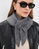 Hat Attack Hat Attack Triangle Wool Knit Scarf Grey One - 3