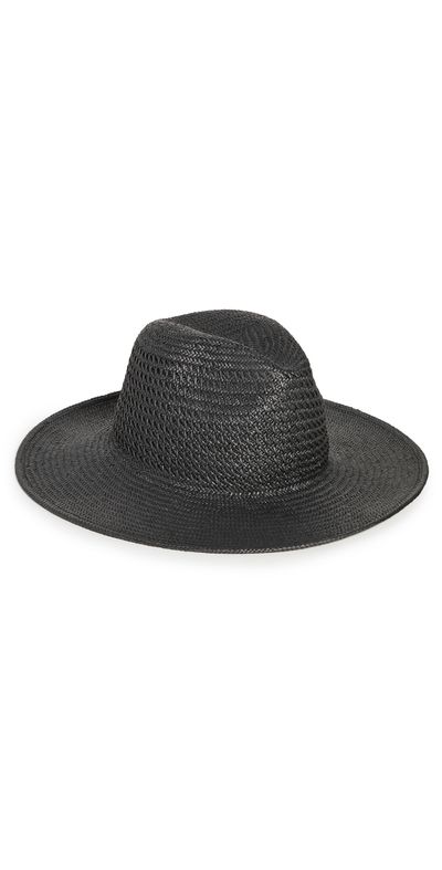 Hat Attack Hat Attack Vented Luxe Packable Straw Hat Black One