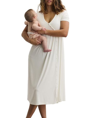 Hatch Collection Hatch Collection The Softest Rib Side Seam Nursing Maxi Dress