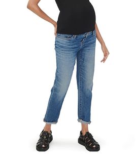 Hatch Collection Hatch Collection Under the Bump Boyfriend Maternity Jean in Blue