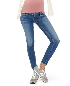 Hatch Collection Hatch Collection Under the Bump Slim Maternity Jean in Blue