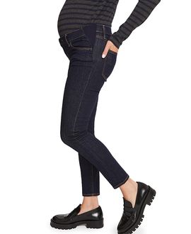 Hatch Collection Hatch Collection Under the Bump Slim Maternity Jean in Rinse