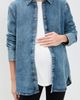 HATCH HATCH The Drapey Denim Boyfriend Shirt Vintage Dream Blue - 2