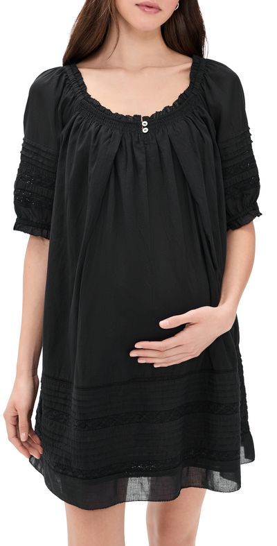 HATCH HATCH The Lottie Secret Nursing Mini Dress Black