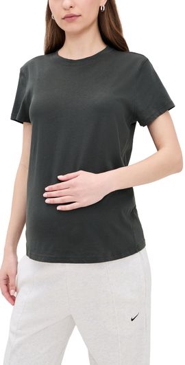 HATCH HATCH The Washed Cotton Crew Neck Tee Washed Black