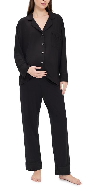 HATCH HATCH Ultra Soft Jersey Maternity Pajama Set Black