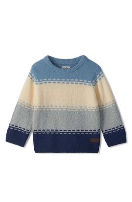 Hatley Hatley Colorblock Stripe Crewneck Sweater