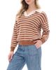 Hatley Hatley Johnny Collar Striped Cotton Sweater - 1