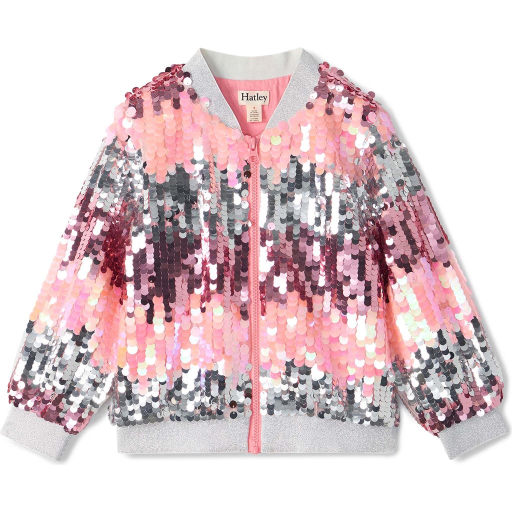 Hatley Hatley Kids' Blossom Gradient Sequin Bomber Jacket