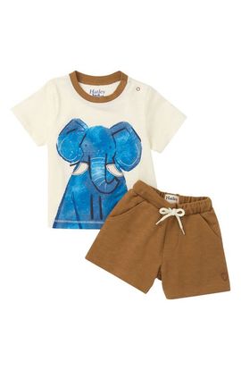 Hatley Hatley Kids' Elephant Cotton T-Shirt & Pull-On Shorts Set