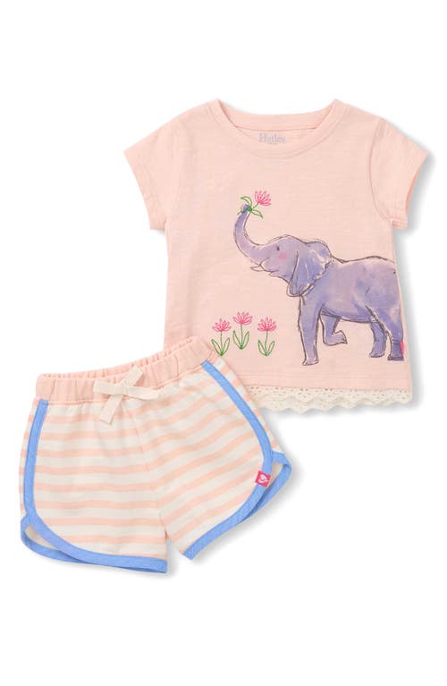 Hatley Hatley Kids' Elephant Eyelet Cotton T-Shirt & Shorts Set