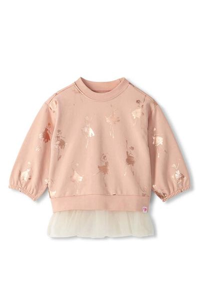 Hatley Hatley Kids' Foil Ballerina Print Mix Media Sweatshirt