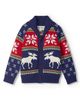 Hatley Hatley Kids' Holiday Moose Shawl Collar Cardigan - 1