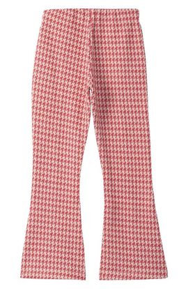 Hatley Hatley Kids' Houndstooth Check Flare Cotton Pants
