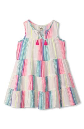 Hatley Hatley Kids' Neon Stripes Sleeveless Tiered Dress