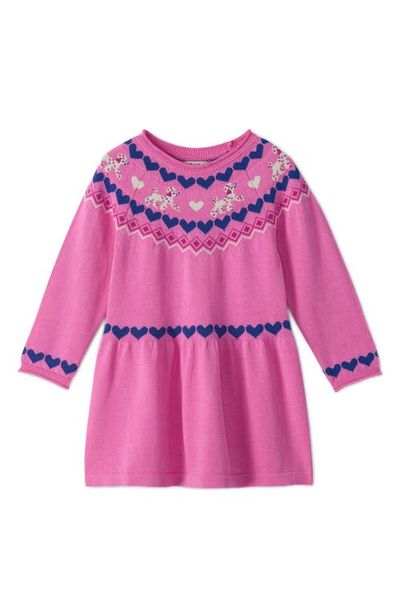 Hatley Hatley Kids' Pink Pups Flared Sweater Dress