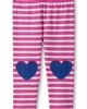 Hatley Hatley Kids' Striped Heart Patch Leggings - 1