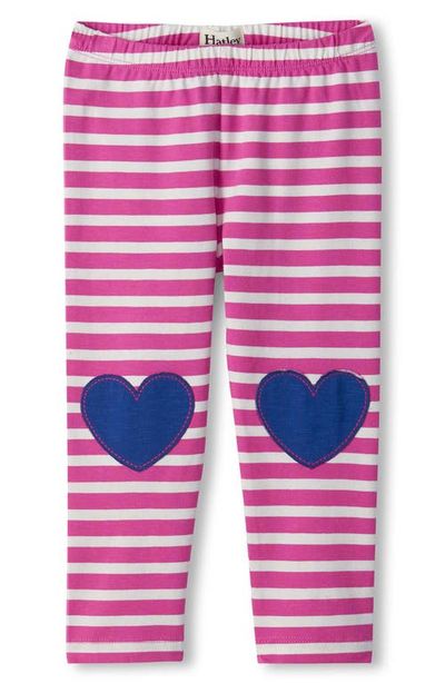 Hatley Hatley Kids' Striped Heart Patch Leggings