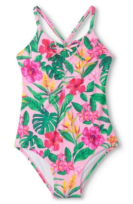 Hatley Hatley Kids' Tropical Flowers One-Piece Swimsuit