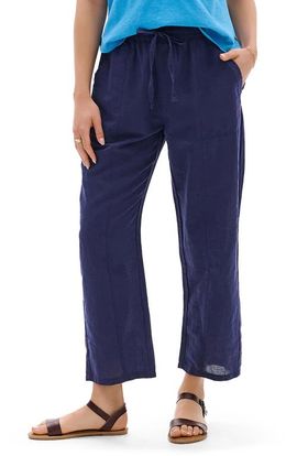 Hatley Hatley Linen & Cotton Drawstring Ankle Straight Leg Pants