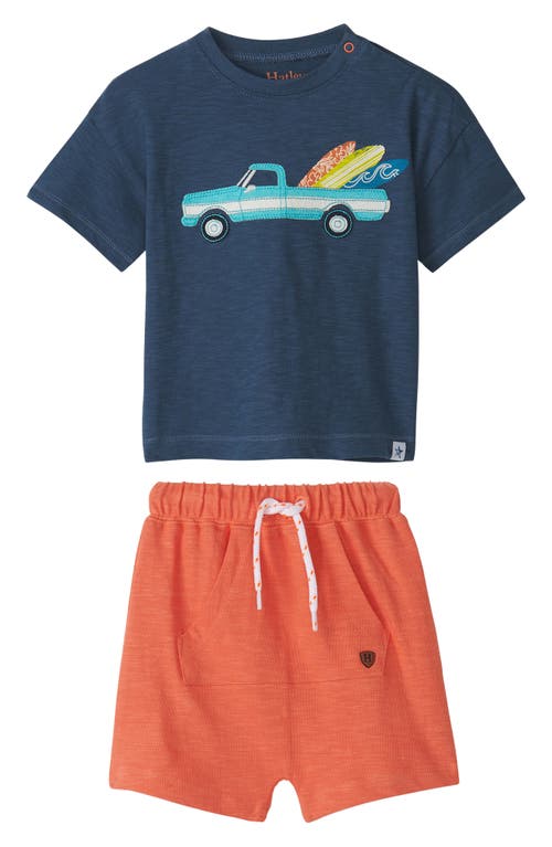 Hatley Hatley Surfboard Cotton Graphic T-Shirt & Shorts Set