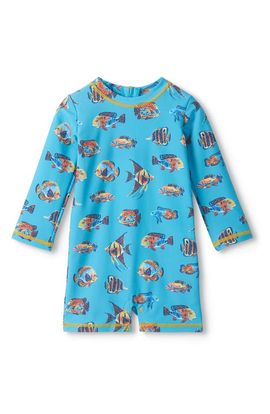 Hatley Hatley Tropical Ocean Long Sleeve One-Piece Rashguard Swimsuit