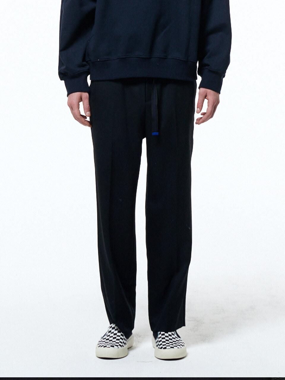 HAUS 072C BELT DETAIL PANTS BLACK