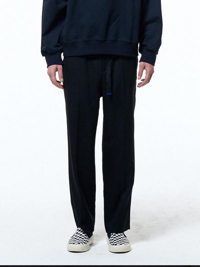 HAUS 072C BELT DETAIL PANTS BLACK