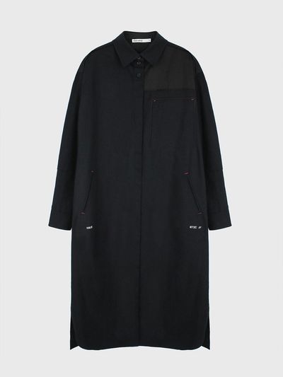 HAUS 072C OVERFIT SHIRTS DRESS NAVY