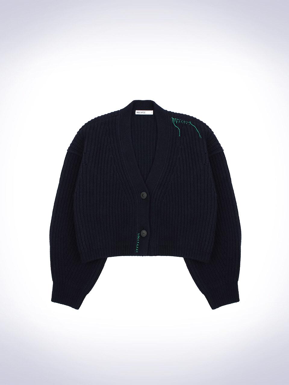 HAUS 072C OVERSIZE VOLUME CARDIGAN NAVY