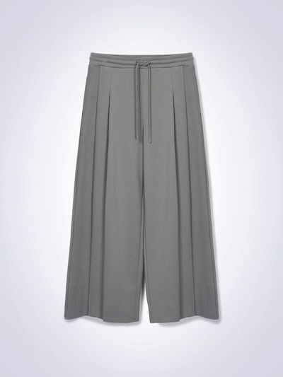 HAUS 072C Patch Lounge Wide Pants [Light Grey]